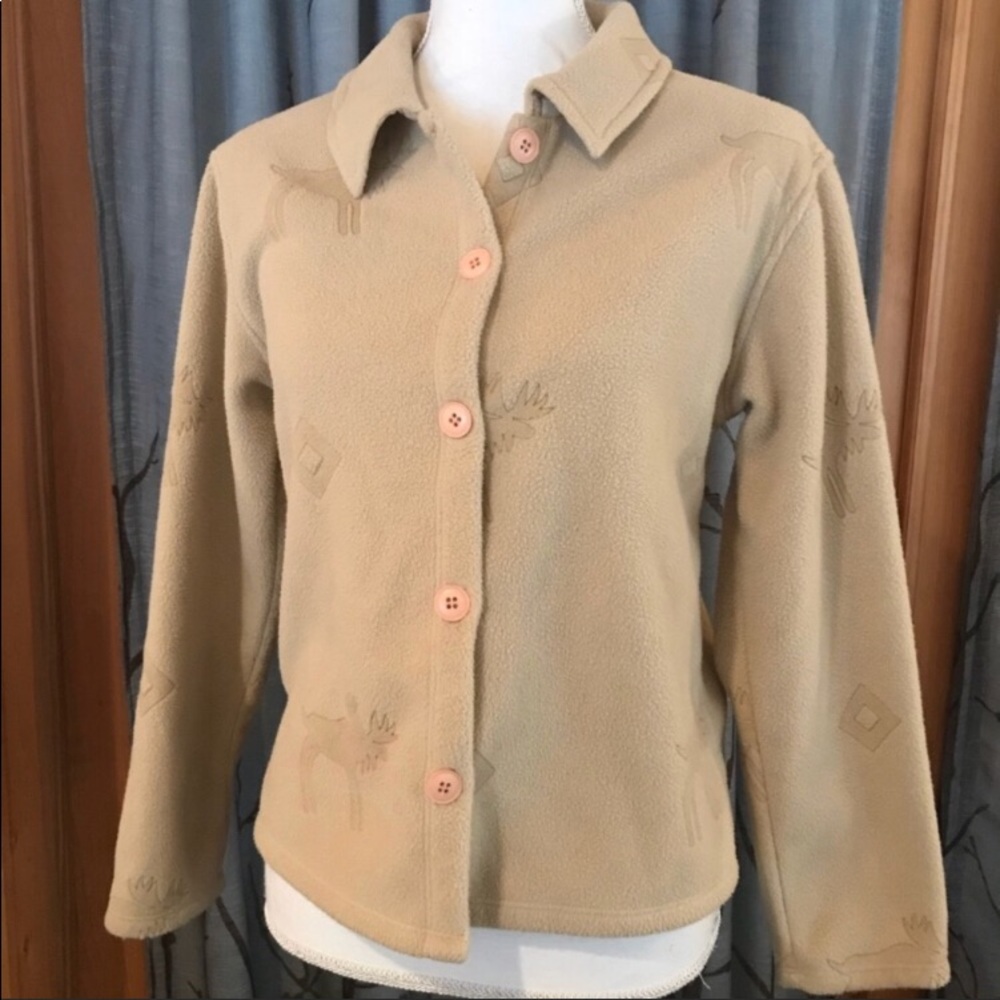 True Grit Xs laser cut fleece cream